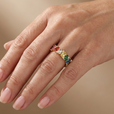 Anillo de banda con circonitas arcoíris – imagen 2