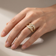 Anillo exquisito de circonita entrelazado – imagen 2
