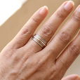 Anillo de circonita de banda apilable – imagen 2
