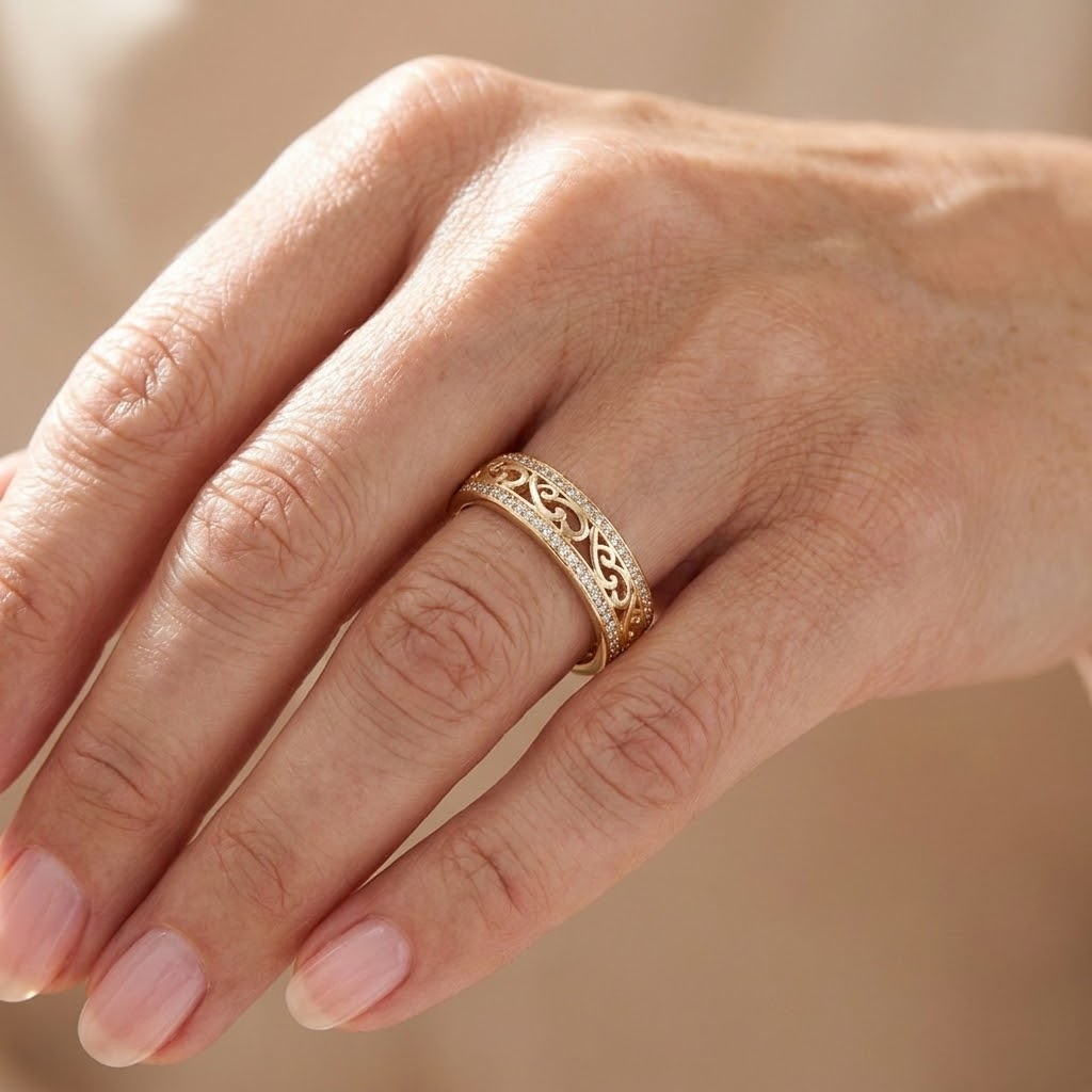 Anillo vintage de circonita – imagen 2