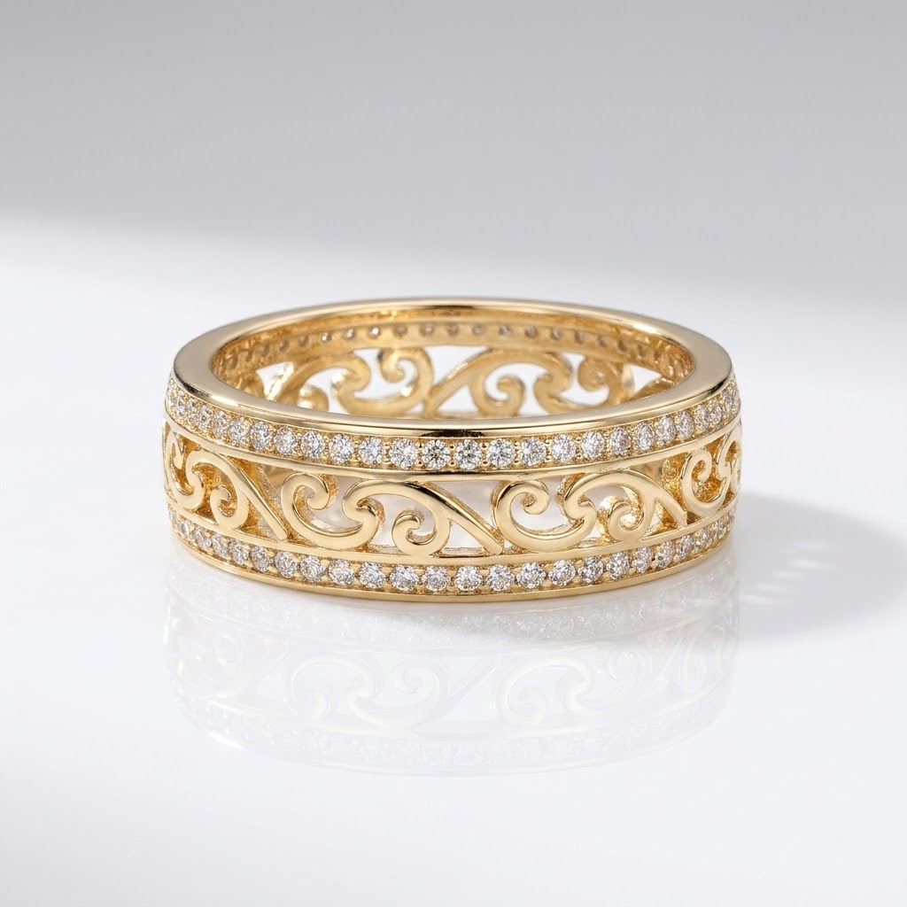 Anillo vintage de circonita