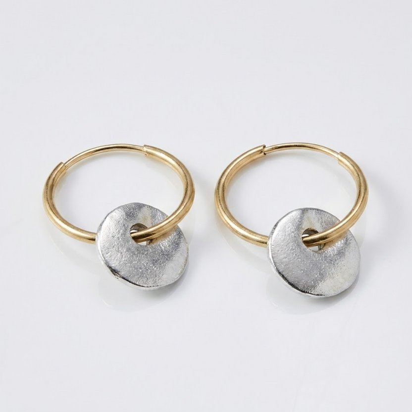 Pendientes aro de disco vintage