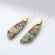 Pendientes de piedra mosaico en gota