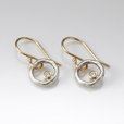 Pendientes circulares plateados vintage – imagen 2