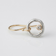 Pendientes circulares plateados vintage – imagen 3