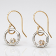Pendientes circulares plateados vintage