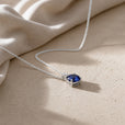 Collar de zafiro de corte redondo – imagen 2