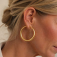Pendientes de aro esfera noble