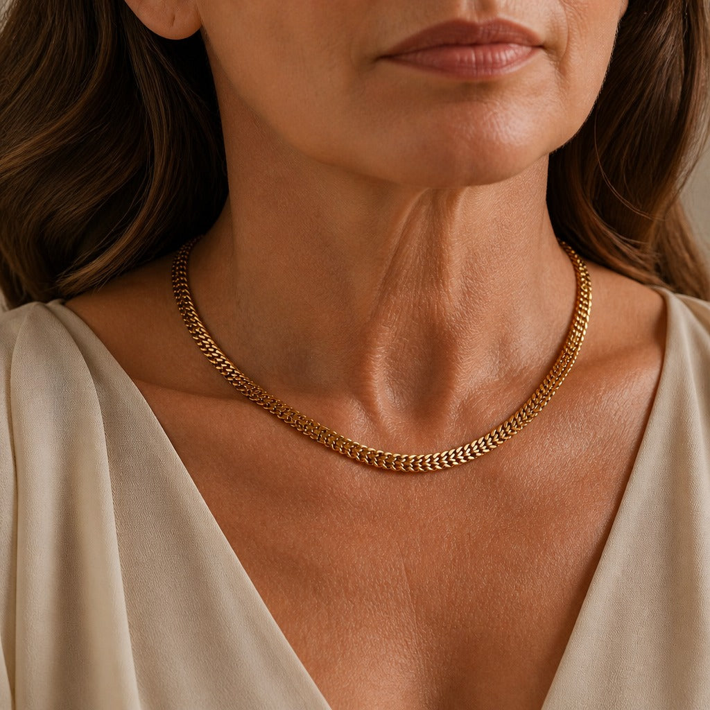 Collar de eslabones dorado Elevated