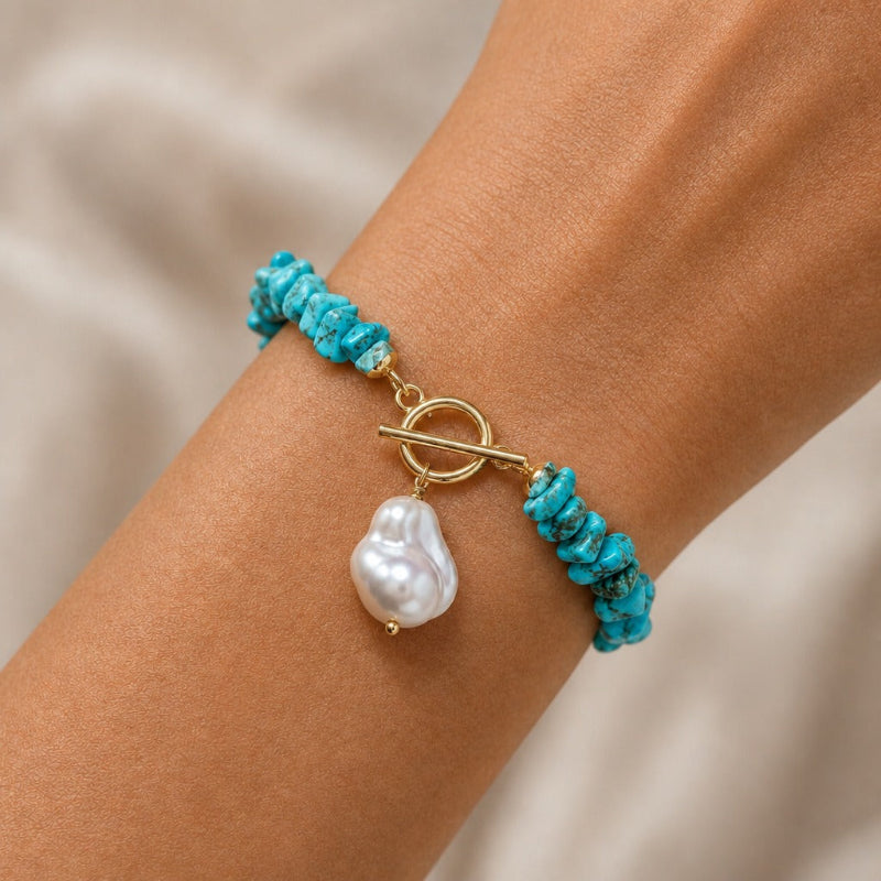 Conjunto de collar y pulsera de turquesa — Carmen, Lucía & Rocío