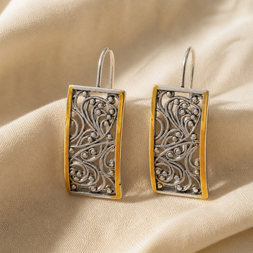 Pendientes colgantes vintage botánicos