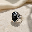 Anillo de cuarzo rosa Noir – imagen 2