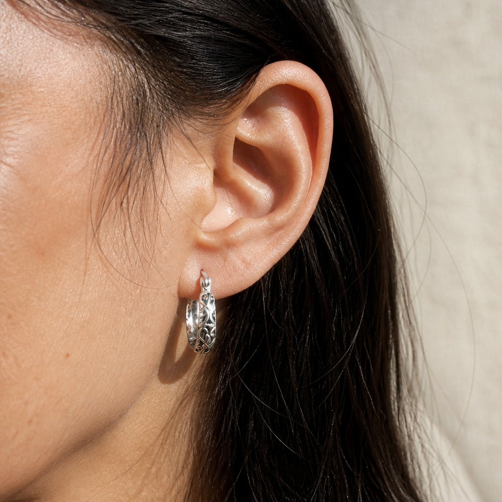 Pendientes de aro boho chic vintage