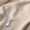 Colgante vintage de piedra de luna en forma de lágrima – imagen 2