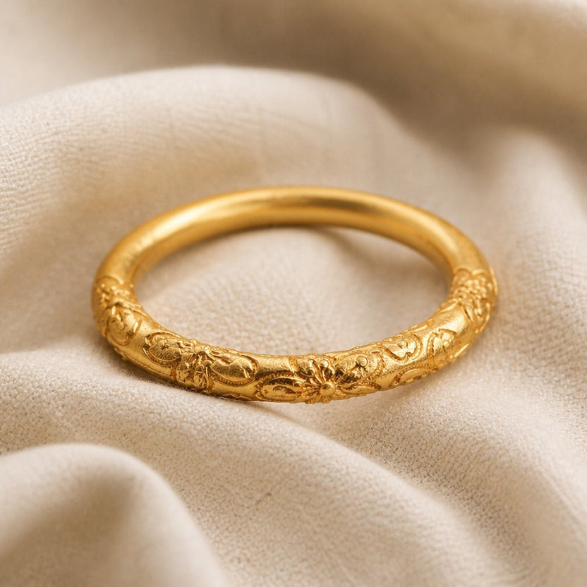 Anillo floral de herencia Celeste