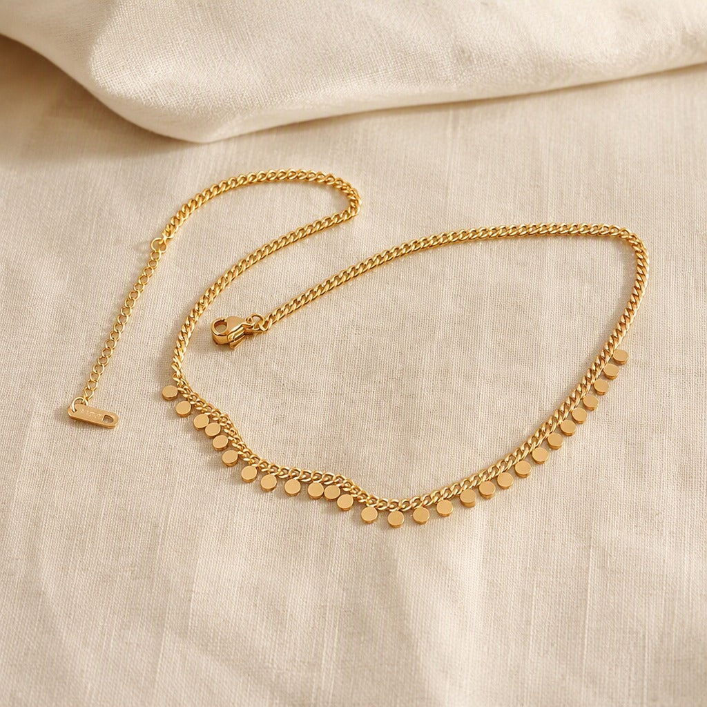 Collar etéreo de cadena con flecos – imagen 2