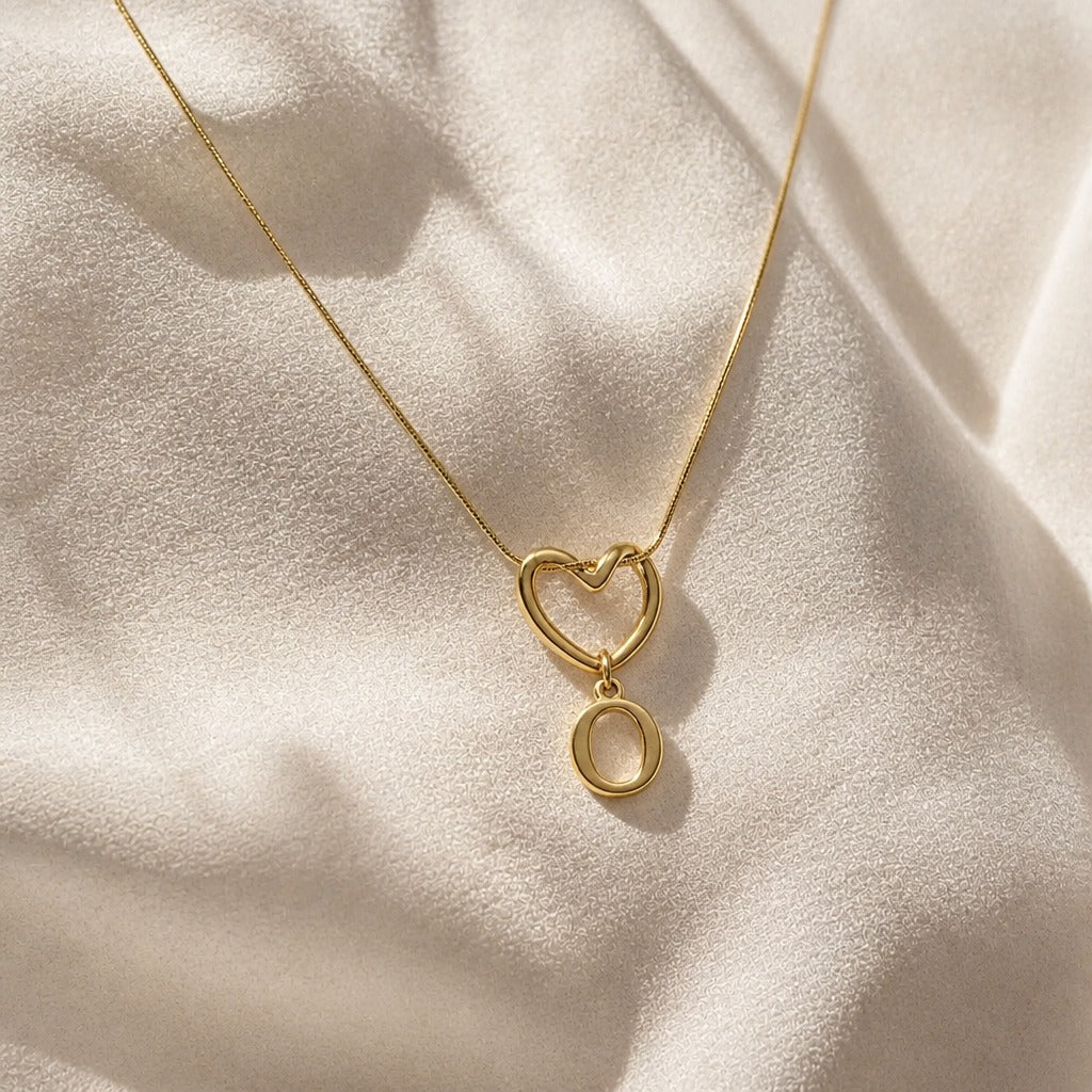 Collar inicial corazón Evermore – imagen 17