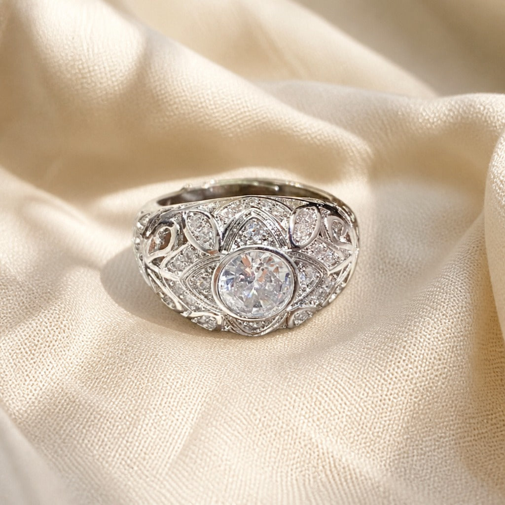 Anillo de plata premium cristalino – imagen 2