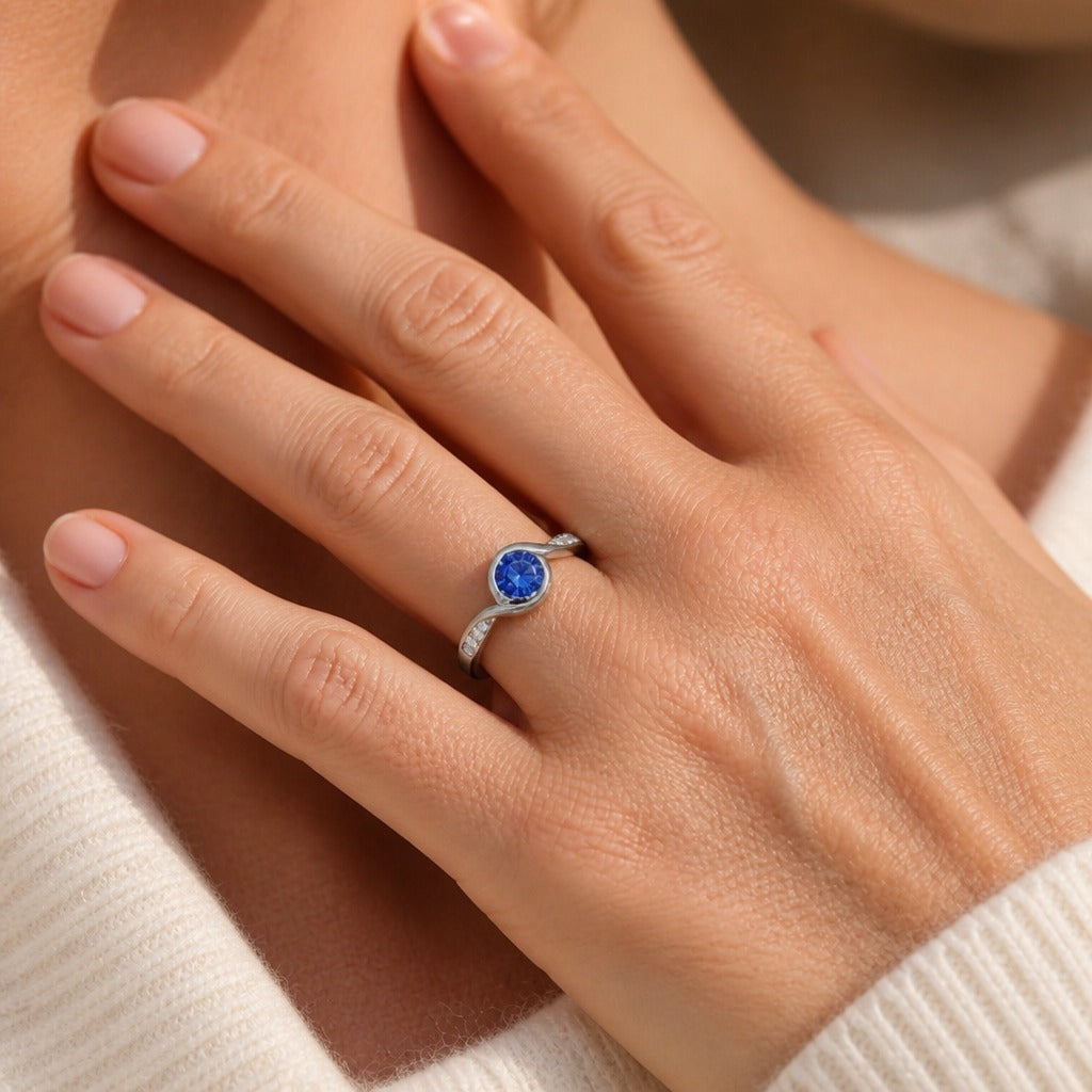 Anillo minimalista redondo de acento – imagen 2