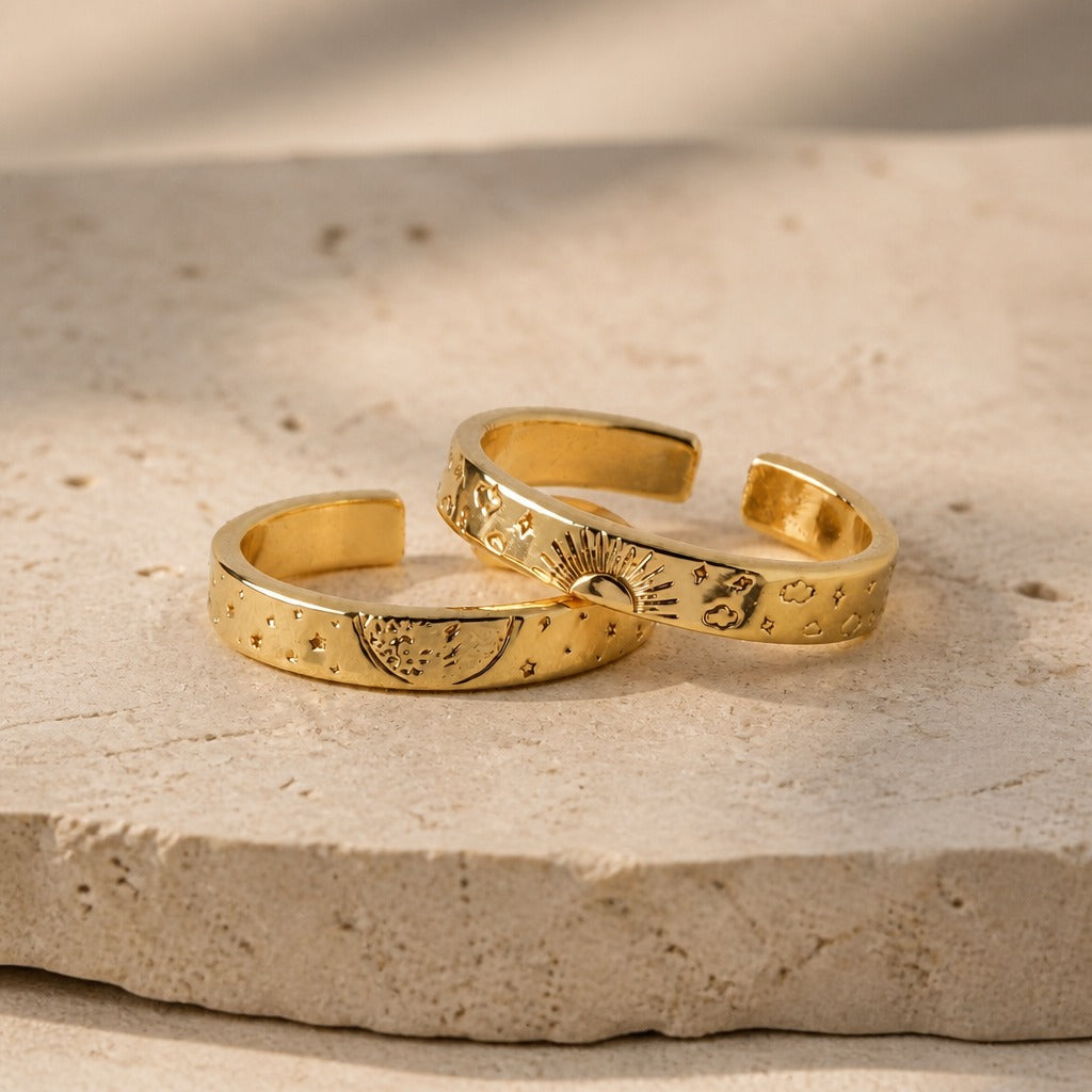 Anillo ajustable delicado en oro