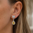 Pendientes exquisitos de gota amarilla