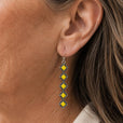 Pendientes boho en cascada amarillos