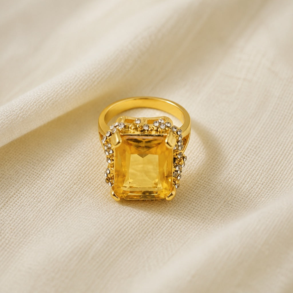 Anillo cóctel Regal de ámbar