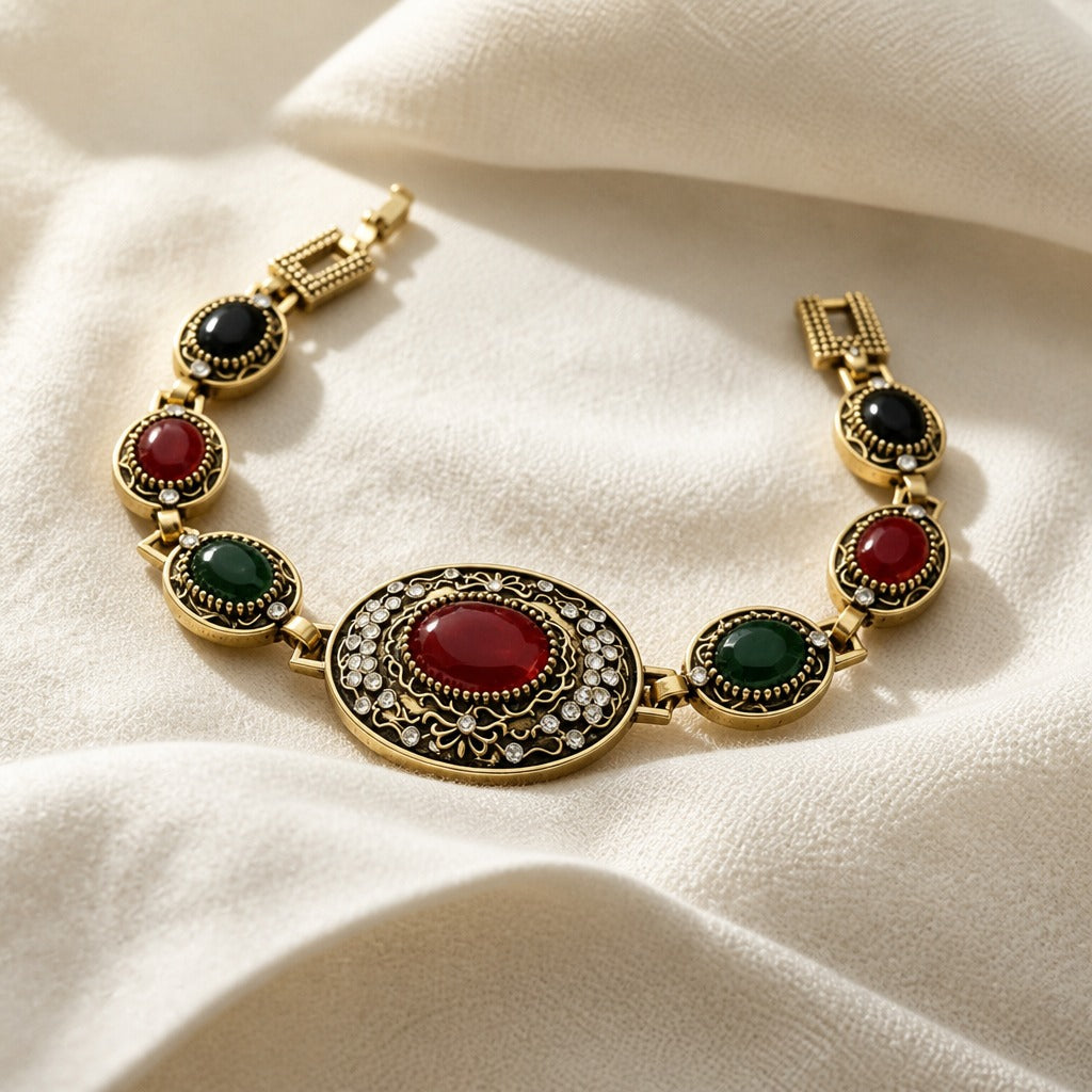 Pulsera de dijes con gemas Elysian
