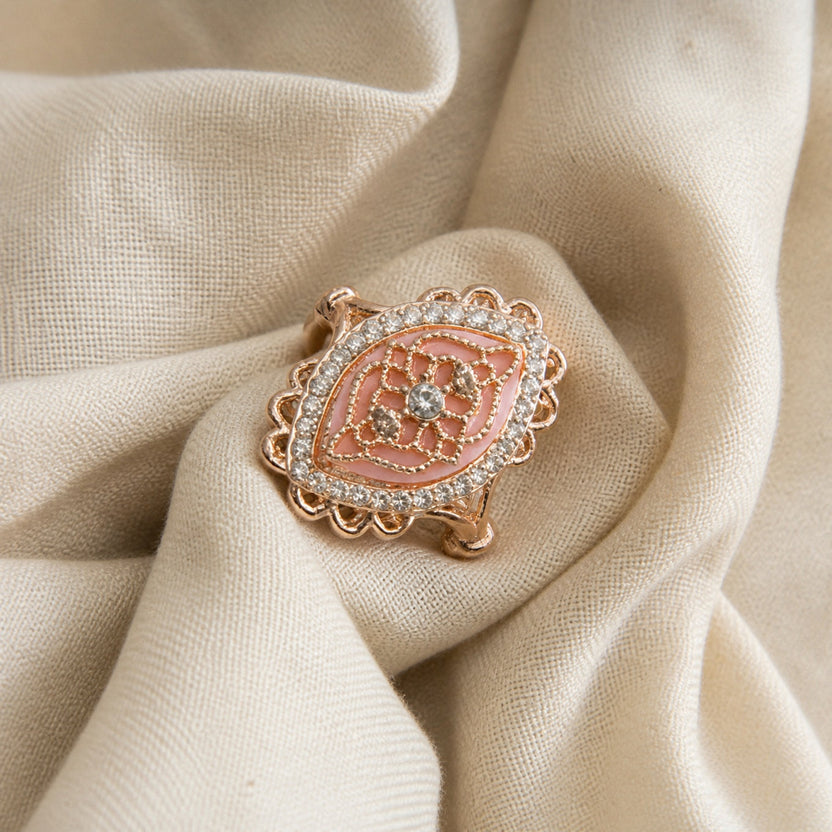 Anillo halo de strass antiguo