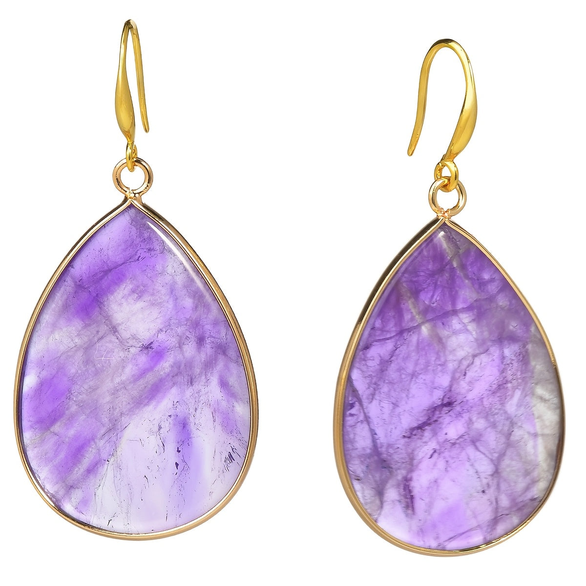Pendientes colgantes pulidos en forma de pera – imagen 6