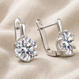 Pendientes vintage de circonita plateados – imagen 2