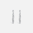 Pendientes aro plateados Zephyr – imagen 2