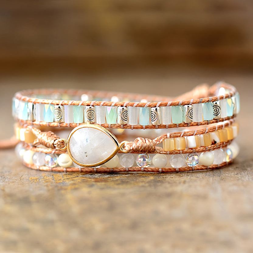 Pulsera divina de diosa con piedra lunar