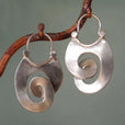 Pendientes retro irregulares en plata