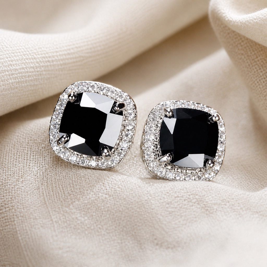 Pendientes cuadrados prestige de ónice – imagen 2