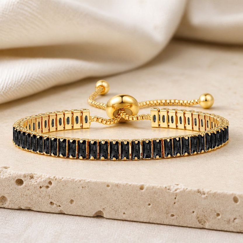 Pulsera de tenis refinada con circonitas