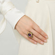 Anillo decorativo de perlas barrocas en racimo – imagen 3