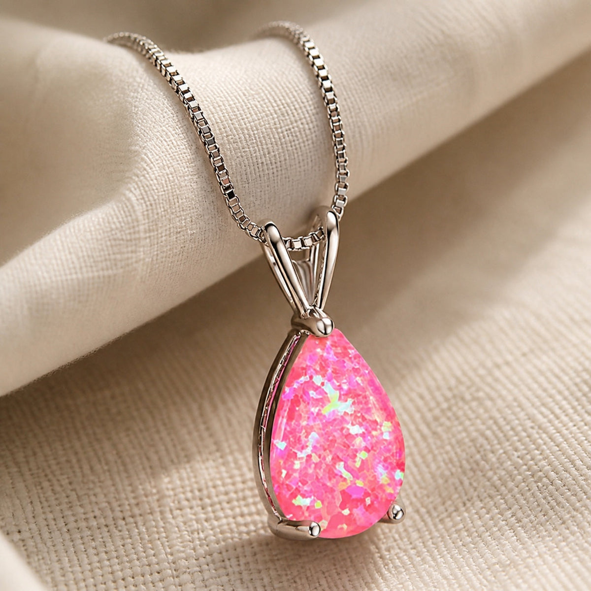 Collar con colgante infinito de ópalo – imagen 5