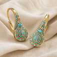 Pendientes turquesa de mosaico elegantes