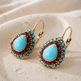 Pendientes vintage de cristal en forma de gota