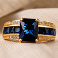 Anillo de zafiro con pétalos de terciopelo – imagen 2
