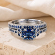 Set de anillos con mosaico de zafiro Carmen, Lucía & Rocío – imagen 2
