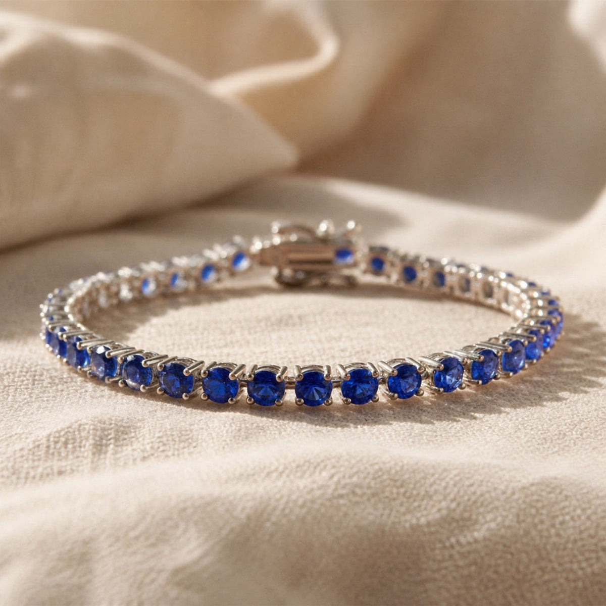 Pulsera tenis de zafiro