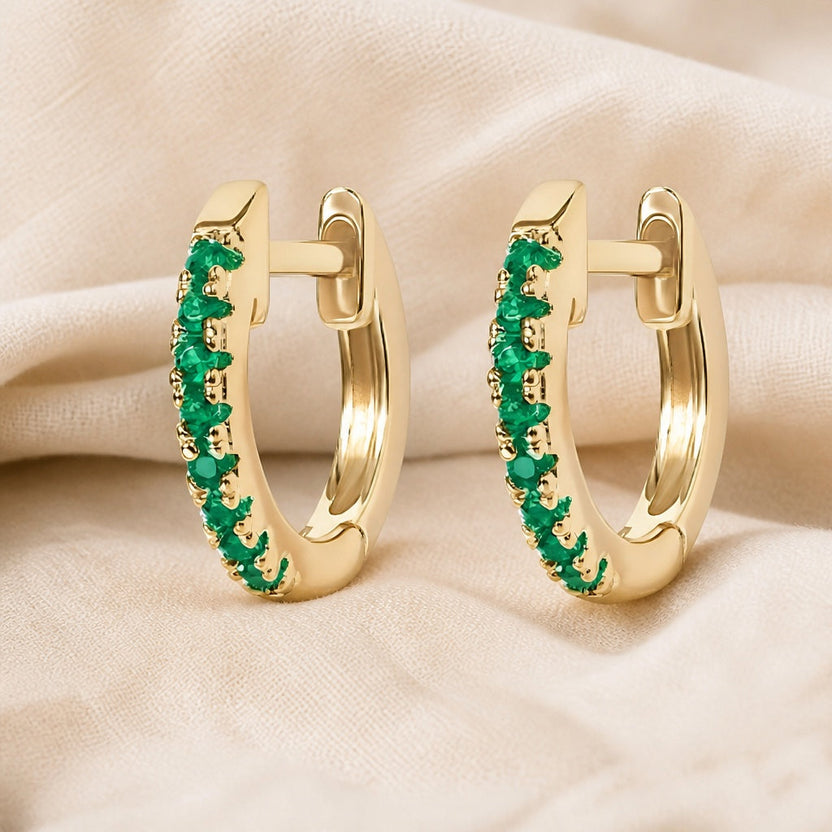 Pendientes esmeralda inspirados en la costa