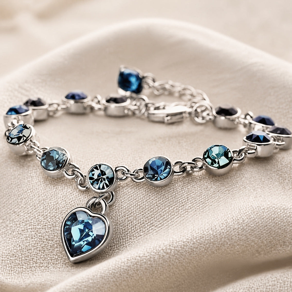 Pulsera de corazón de zafiro Chéri