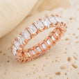 Anillo atemporal de circonita cuadrada – imagen 3