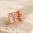 Anillo ancho de circonita lujoso – imagen 3
