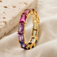 Anillo Couture multicolor de circonita cúbica