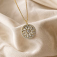 Collar de girasol con circonitas