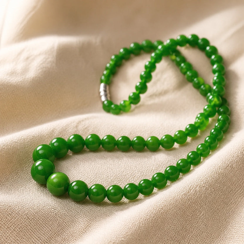 Collar de jade pulido de lujo